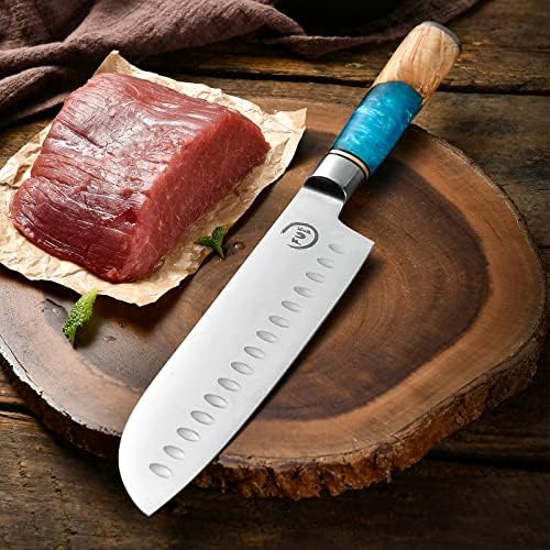 FUKEP SANTOKU FACA + FANDA DE PARING, HC Aço inoxidável super afiado faca de cozinha