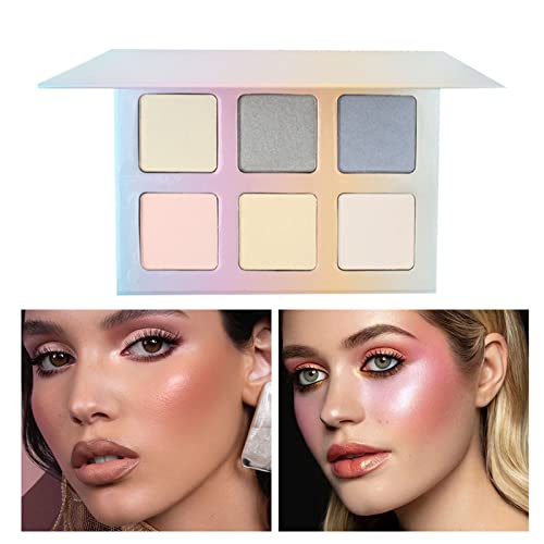 6 cores Caixa de embalagem portátil de 6 cores Cosméticos Cosméticos Mulheres diariamente usam Powder Beauty Makeup Party