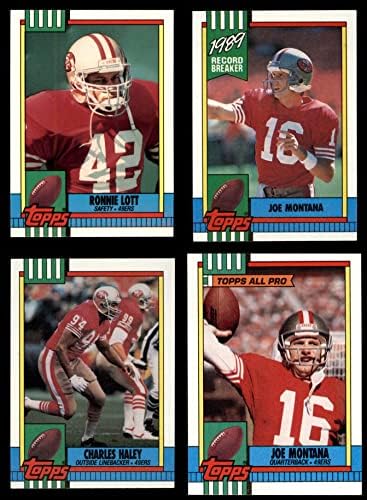 1990 TOPPS SAN FRANCISCO 49ers quase completa equipe San Francisco 49ers NM/MT 49ers