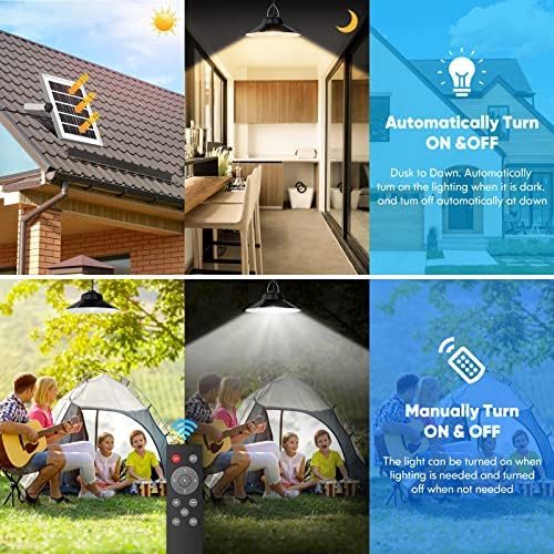 Oneleja Solar Pinging Lights Outdoor Indoor, sensor de movimento aprimorado Atualizado Luz de galpão solar com controle