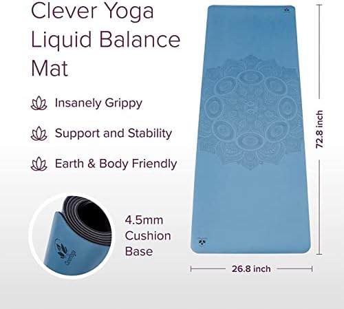 Clever Yoga Premium Floor tapete para ioga - não deslizamento extra de ioga extra - Mat de ioga ecológica - inclui