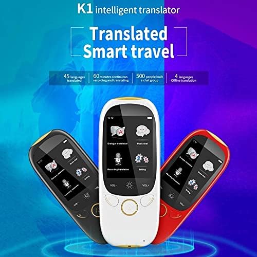 Wyydfdc K1 2,0 polegadas Tradutor de voz Smart Business Travel Machine de tradução AI 512MB+4GB 45 Languages ​​Translator