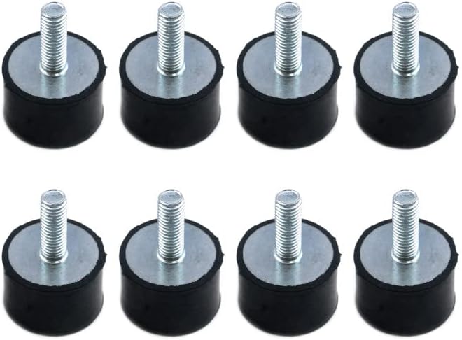 Curqia 8 embalam suportes de borracha feminina masculina com m8 × 23mm para redução de ruído preto