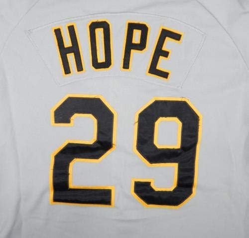 1996 Pittsburgh Pirates John Hope #29 Jogo emitido POS Usado Jersey Gray - Jerseys MLB usada