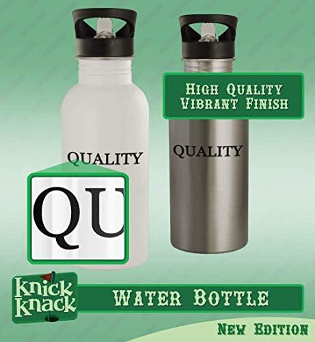 Presentes de Knick Knack ficaram epilépticos? - 20 onças de aço inoxidável garrafa de água ao ar livre, prata