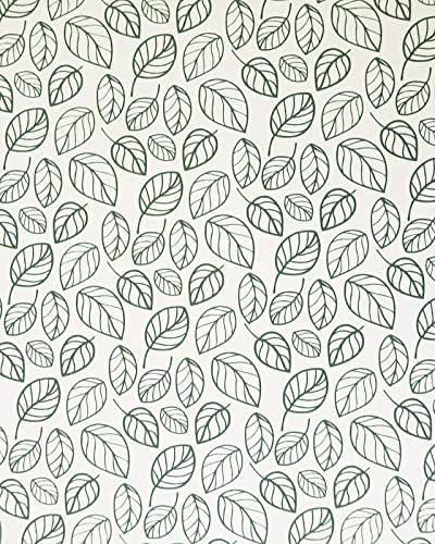 Lastas de prateleira de folhas verdes papel de parede verde casca verde e papo de parede de folhas verdes papel de parede de parede adesivo moderno folha natural impermeabilizada decalques de parede de folha removíveis em casa decorativa de 17,7 ”× 78,7”