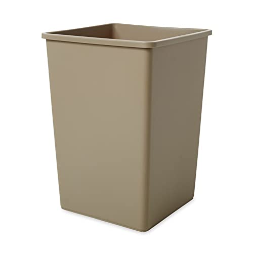 Rubbermaid Commercial 395800BG Plaza Resíduos Contêiner Liner rígido, quadrado, plástico, 35Gal, bege bege