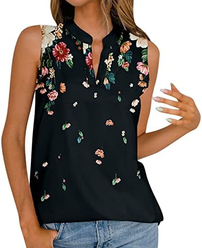 Teen Girls Vine Floral Graphic Loose Fit Tops V Neck Spandex Bloups Tshirts Tshirts sem mangas Camisole Tank Tops RG