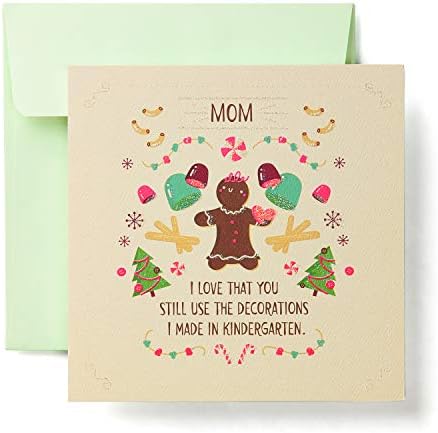 Cartão de Natal dos cumprimentos americanos para mamãe