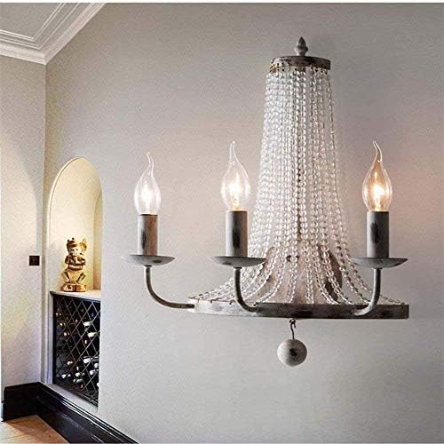 Atay, suporte de suporte interior moderno lâmpada de parede criativa Crystal LED de ferro forjado vela de moda de moda moderna quartel da sala de estar de parede leve luminária de parede leve