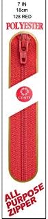 Casacos: Thread & Zippers F7207-128 zíper de plástico para todos os fins, 7 , vermelho