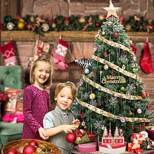 AMS plástico Natal Glitter Glitter Ornamentos 30 peças Decorações de árvores de Natal para casamento, Ação de Graças, festa