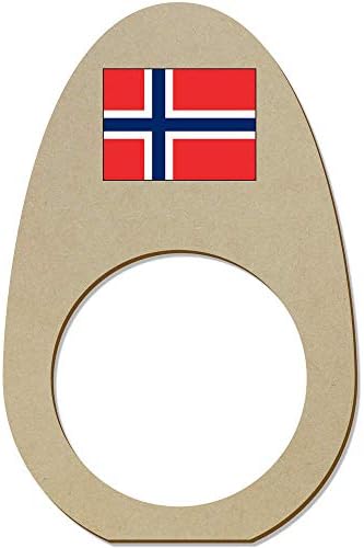 Azeeda 5 x 'Noruega Flag' Ringos/suportes de guardanapo de madeira