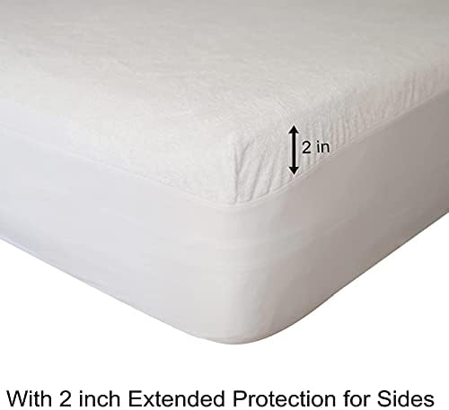 Impermeável 32-34 Split Top Cal King Mattress Protector para cama ajustável Bambu macio Terry Flex Head California