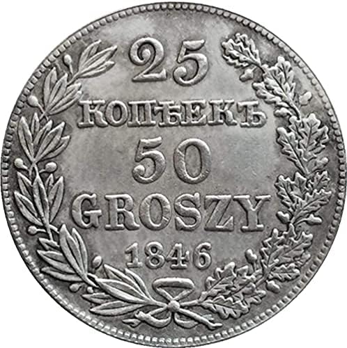 1846 Moeda de moedas polonesa Fabricação de moedas antigas comemorativa moeda comemorativa Crafts collectioncoin collection