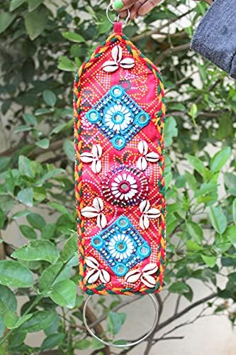 Jato novo artesanato indiano bandhni hanguer decoração de casa de toalha de toalha decoração de cozinha