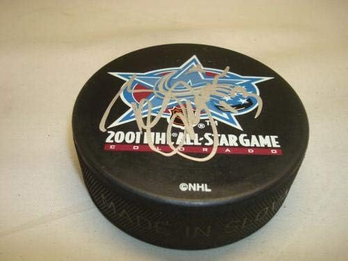 Bill Guerin assinou 2001 All Star Game Hockey Puck autografado 1a - Pucks autografados da NHL