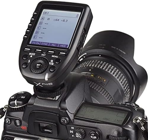 Transmissor de gatilho flash sem fio GODOX-XPRO-N Compatível com câmeras Nikon, sincronização de alta velocidade I-TTL 2.4G,