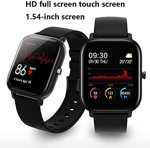 Relógio inteligente do FHX, 1,54 polegadas, com monitor de freqüência cardíaca, pressão arterial, rastreamento de