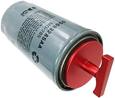 Ferramenta de plugue de filtro de óleo de liga de alumínio ， para Dodge Ram 05083285AA MO285 Turbo Diesel 5.9L 6.7L Cummins-Red