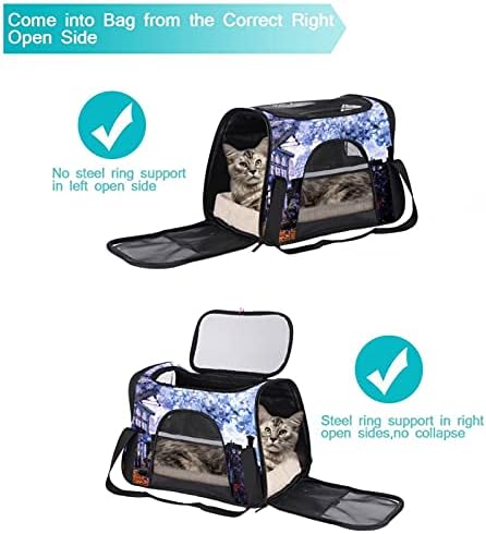 Trein Art Art Art Paintando transportadoras de viagem de animais de estimação para gatos, cães de cachorro confortável portátil portátil