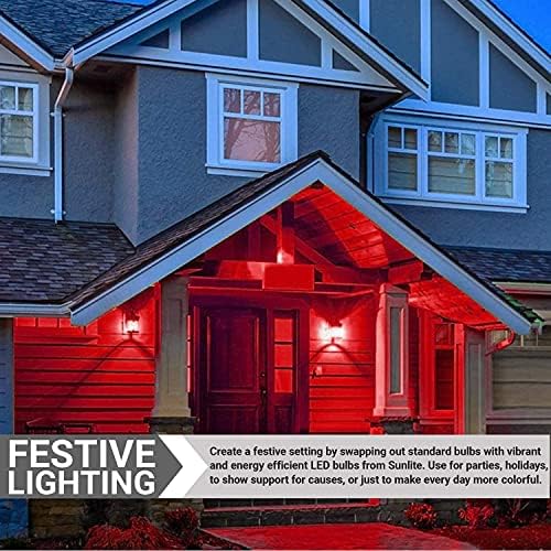LUZ RED LED E26 LED, lâmpadas de lâmpadas vermelhas LED de filamento diminuído, lâmpadas vermelhas de 60 watts equivalentes a vintage, lâmpadas tubulares LED de 5 polegadas, decoração de festas, varanda, iluminação doméstica, 3 pacote