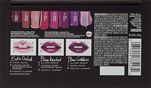 L'Oréal Paris Color Riche La Palette Lip, Plum, 0,14 oz.