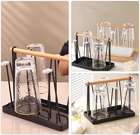 Canecas de café com vidro de vidro razoável Copo de rack de rack de metal xícaras de vidro bebedora de garrafa de