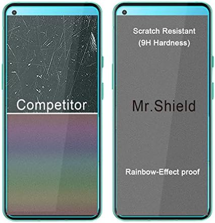 Mr.Shield [3-Pack] projetado para o OnePlus 8T 5G / OnePlus 8T+ / OnePlus 8T Plus 5G [vidro temperado] [Japão de vidro com dureza 9H] Protetor de tela com substituição ao longo da vida