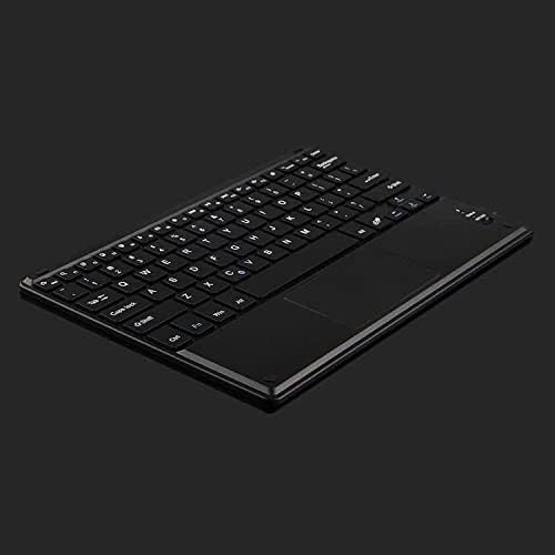 Teclado de onda de caixa compatível com Prestigio Muze 3231 - teclado Bluetooth Slimkeys com trackpad, teclado portátil com trackpad para Prestigio Muze 3231 - Jet Black