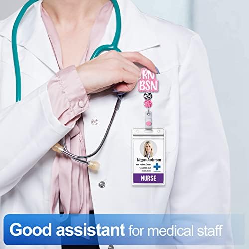 PLIFAL RN BSN BLIGE ROLUGRA RETRÁVEL RETRÁVEL com clipe de identificação para enfermeiro Nome de enfermagem Tag Card de enfermeiro