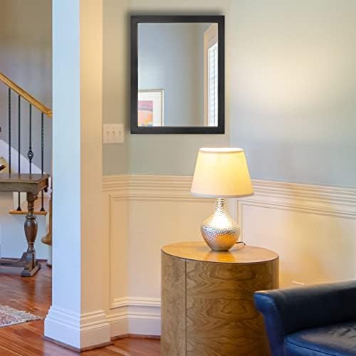 Espelho de parede retangular Mirror de banheiro preto 16 x 20 Espelho de parede para entrada, quarto, sala de estar