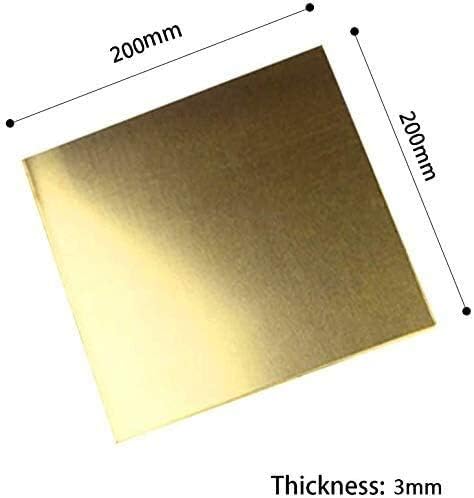 Placa de latão umky 99,9% da placa de alumínio de metal de cobre, espessura: folha de metal de 3 mm