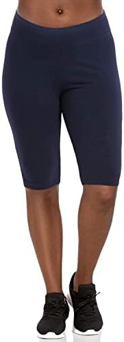 Shorts populares de bicicleta feminina plus size - shorts de motociclista de algodão. Bermuda shorts longos para mulheres.