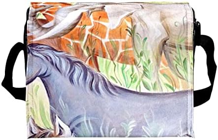 Guerrotkr lancheira Mulheres, lancheira para homens, lancheira para mulheres, Animais Horse Elephant Deer Wolf Pattern