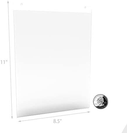 FixtUledIsPlays® 24pk 8.5x11 Porta de porta de montagem na parede Limpa de imagem acrílica de acrílica Limpa de imagem única,