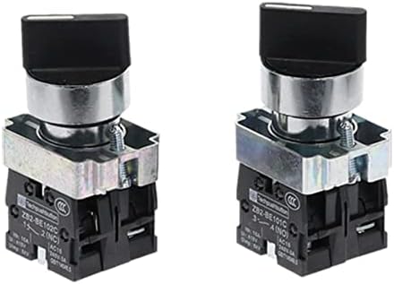 LYKD 1PCS XB2 Chave de botão 22mm 2/3 Posição NO/NC Auto-bloqueio de auto-bloqueio rotativo 10a/415V XB2-BD33 XB2-BD21 XB2-BD25