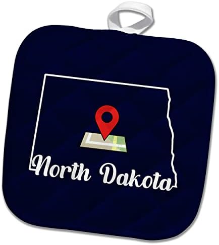 3drose visitando Dakota do Norte aqui Recurso estadual Marcador de viagens - Potholders
