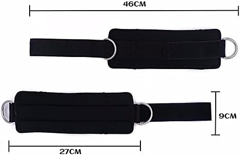 ASUVUD 1 par de bandas de resistência 2 tiras de tornozelo de anel D duplo para máquinas de cabo de neoprene ajustável Premium Premium