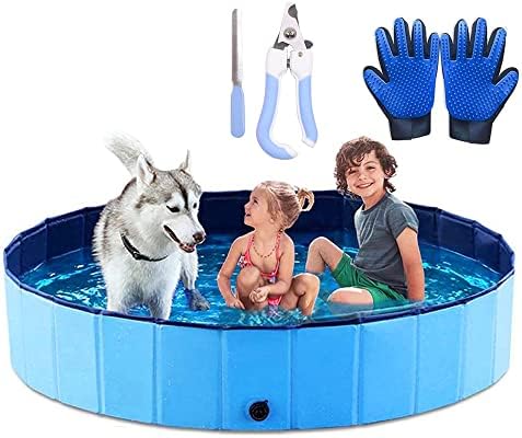 Onirii Pool dobrável para cães, piscina infantil portátil, piscina de banheira de PVC dobrável, spa de cão de gato de