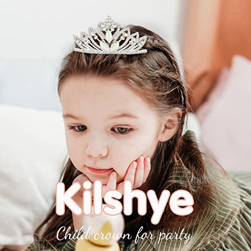 Kilshye princesa tiara pente prateado coração stromestone coroa penteados figurinos de noiva para mulheres e meninas