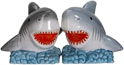 Pacific Giftware Sharks On the Sea Ceramic Salt and Pepper Shakers