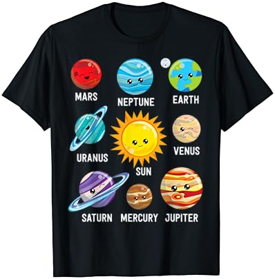 T-shirt de camisa do System System Planets