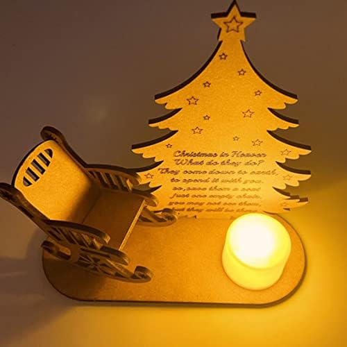 Candvelante de Natal, castiçal de Natal moderno e simples, adequado para decoração de casa romântica, festa de celebração do aniversário DIY ornamentos de madeira castiçadeira de Natal, Natal.