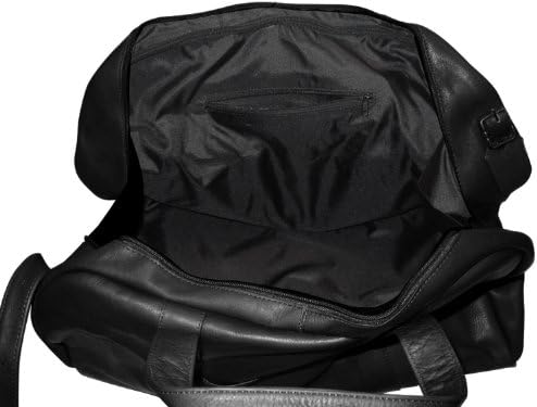 NHL Black Leather Corey Duffel Bag