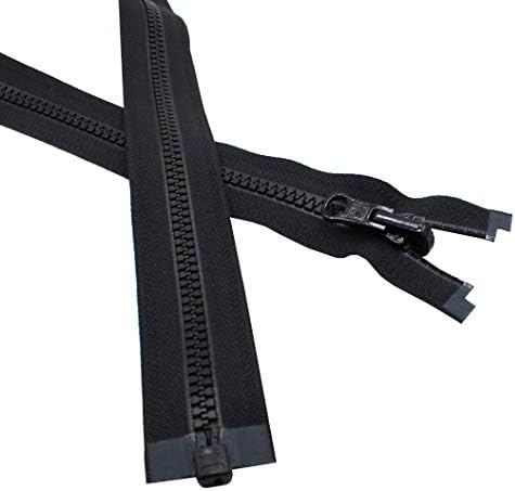 YKK - Vislon Ski & Sport Jacket Zipper Slide reversível YKK 5 PLÁSTICO MOLFADO ENDIMENTO - COLOR BLACK