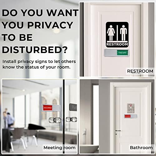 Sinal de privacidade, 5pcs Premium Premium Ocuped Sign para o banheiro Hospital da Conferência de Banco da Conferência do escritório