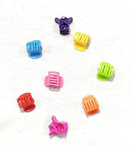 Mini clipes de garra de cabelo para mulheres e meninas colorido colorida plástico gancho de cabelo tranças