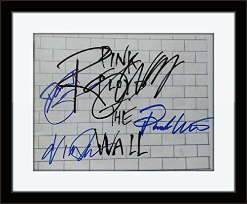 Autógrafo autêntico emoldurado Pink Floyd com certificado de autenticidade