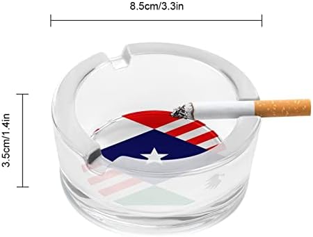 Bandeira mexicana americana fumando cinzas de vidro de cigarro de cigarro